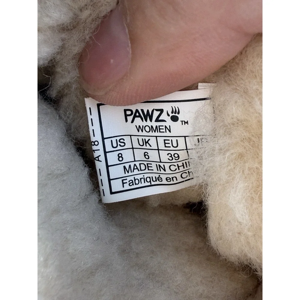 Bearpaw Pawz Julia Boots Womens 8 Chestnut Suede Faux Fur Lined Classic‎